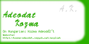 adeodat kozma business card